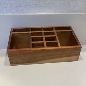 Bathroom countertop organizer wood